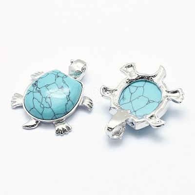 Synthetic Green Turquoise Pendant G-G759-B02-1