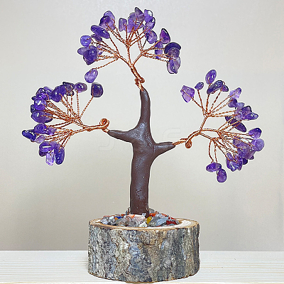Natural Amethyst Tree Ornaments TREE-PW0002-04E-1