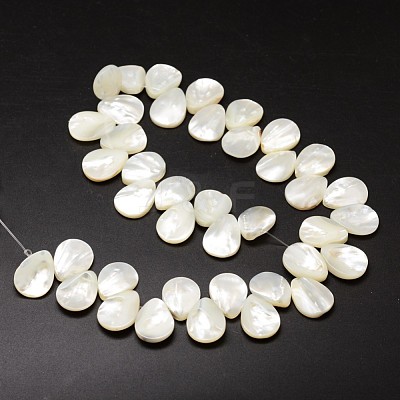 Natural Trochid Shell/Trochus Shell Beads Strands SSHEL-K009-08-1