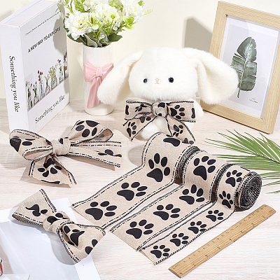 3Rolls 3 Styles Pet Theme Polyester Ribbons SRIB-ME0001-26-1