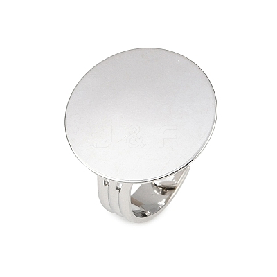 Flat Round Brass Pad Ring Settings MAK-S033-018P-NF-1