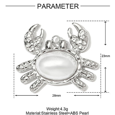 304 Stainless Steel Pendants STAS-OY001-05P-1