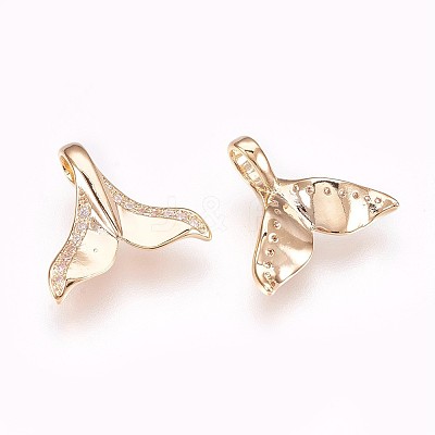 Brass Micro Pave Cubic Zirconia Charms KK-P157-16G-NF-1