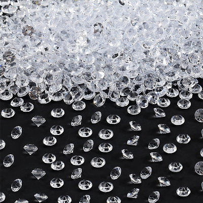 4 Sets Acrylic Rhinestone Pointed Back Cabochons GACR-SP0001-02A-1