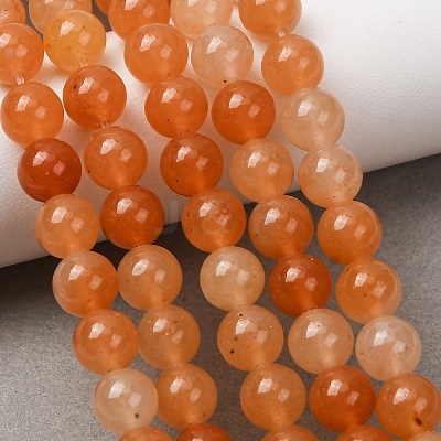 Natural Red Aventurine Beads Strands G-H067-A02-8MM-1