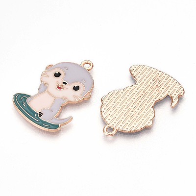 Alloy Enamel Pendants ENAM-T022-02C-01-1