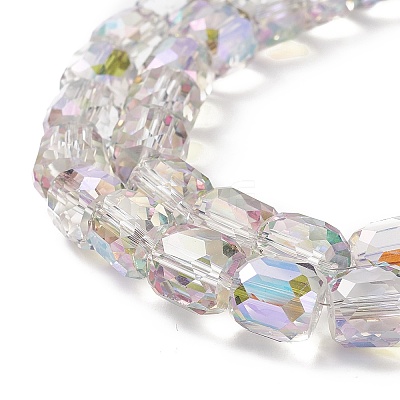Electroplate Opaque Glass Beads GLAA-F108-10A-11-1