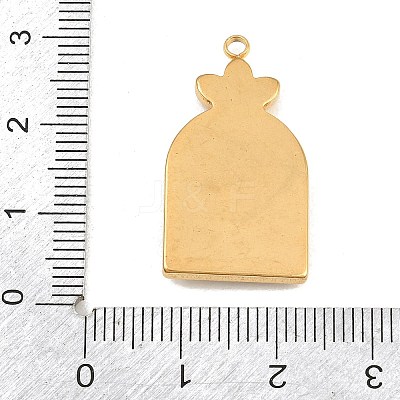 304 Stainless Steel with Crystal Rhinestone Pendants SA-CBA265E-24G-1