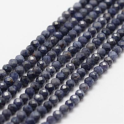 Natural Sapphire Bead Strands G-P271-3mm-13-1