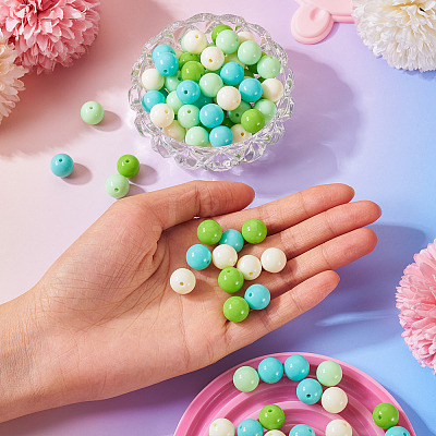 Opaque Acrylic Beads OACR-TAC0014-06D-1