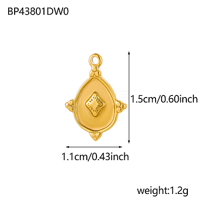 304 Stainless Steel Pendants STAS-OY002-93G-1