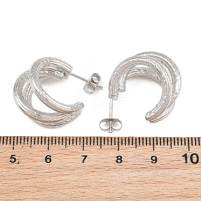 304 Stainless Steel Stud Earrings for Women SA-CBAB549-07P-1