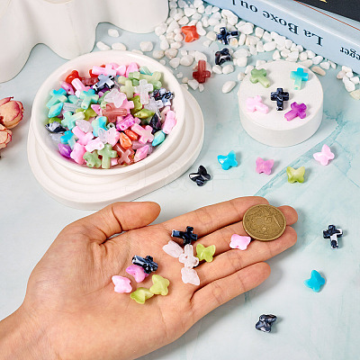 280Pcs 14 Styles Acrylic Beads OACR-TA0003-14-1