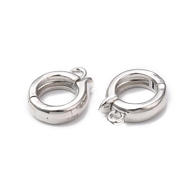 Rack Plating Brass Fold Over Clasps KK-E080-03P-1