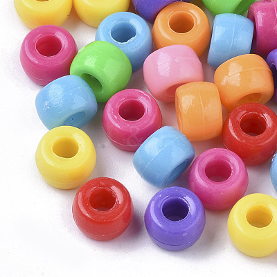 Opaque Acrylic European Beads MACR-N008-13A-1