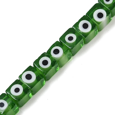 Handmade Evil Eye Lampwork Beads Strands LAMP-G166-16G-1