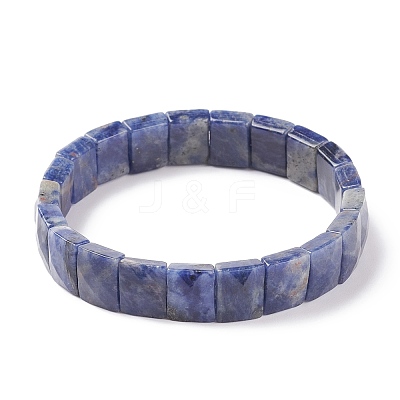 Natural Sodalite Stretch Bracelets BJEW-F406-B10-1