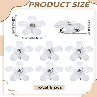 8Pcs Plastic Claw Hair Clips OHAR-LP0002-28-1