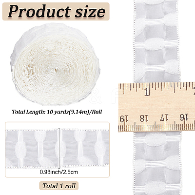 10 Yards Polyester Lace Trim Ribbon OCOR-WH20005-42D-1