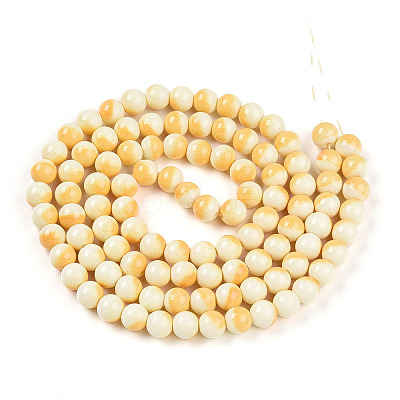 Baking Paint Glass Beads Strands DGLA-N012-8mm-03-1