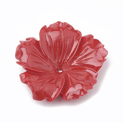 Dyed Synthetic Coral Bead Caps CORA-N002-3-02C-1