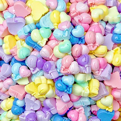 Cartoon Opaque Resin Cabochons RESI-C039-04A-1
