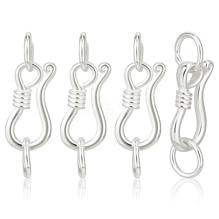 925 Sterling Silver S-Hook Clasps FIND-BC0014-25A-1
