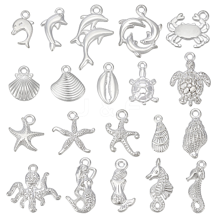6 Sets Alloy Pendants Kits FIND-PH0059-58-1
