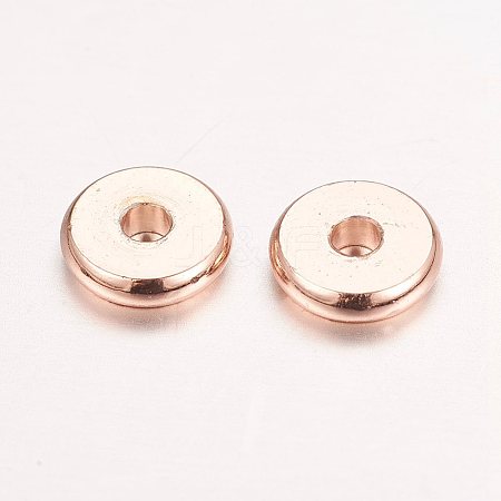 Real Rose Gold Plated Brass Spacer Beads KK-E702-27RG-NF-1