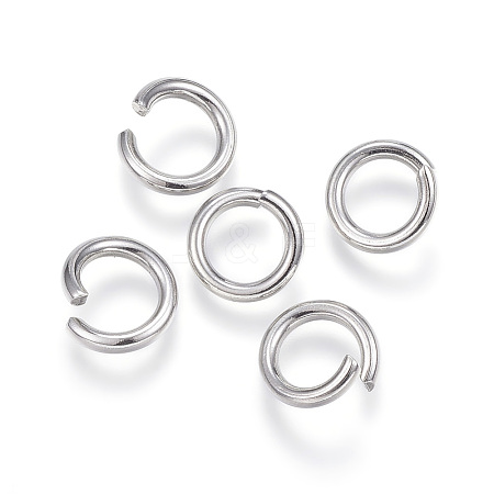 304 Stainless Steel Open Jump Rings X-STAS-E113-10P-1