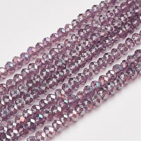 Electroplate Glass Beads Strands EGLA-D020-3x2mm-81-1