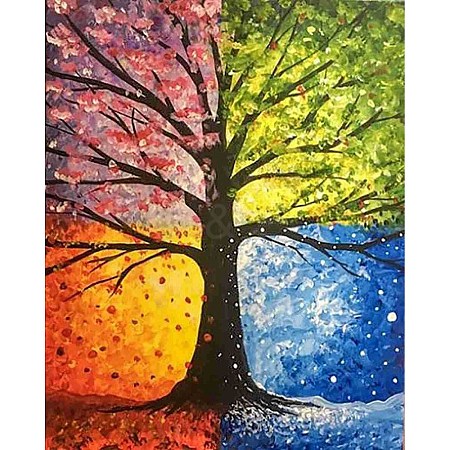 Tree Pattern DIY Diamond Painting Kit PW-WG50548-08-1