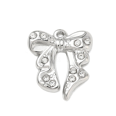 304 Stainless Steel Rhinestone Pendants SA-CBAAE04-05A-P-1