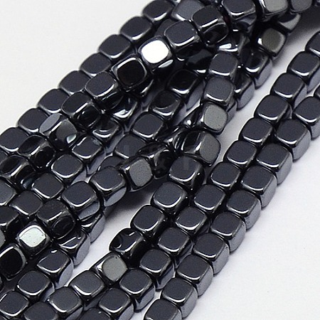 Electroplate Non-magnetic Synthetic Hematite Beads Strands G-J172-2x2mm-04-1