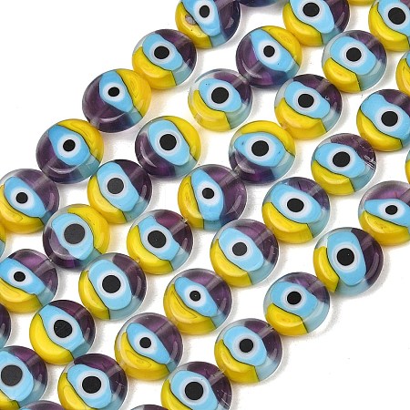 Handmade Evil Eye Lampwork Beads LAMP-C028-01A-03-1