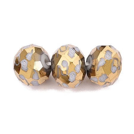 Electroplate Glass Beads EGLA-N026-01A-C02-1