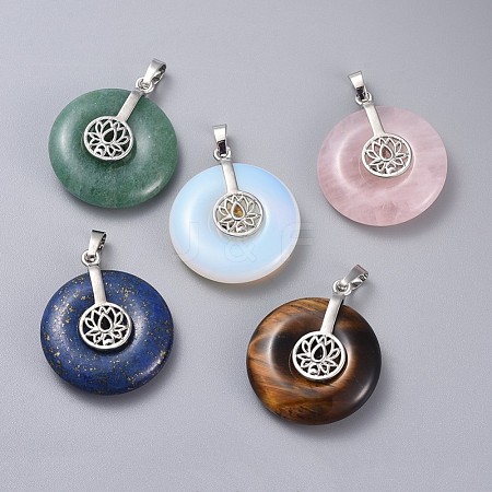 Natural & Synthetic Mixed Stone Pendants G-F640-B-1