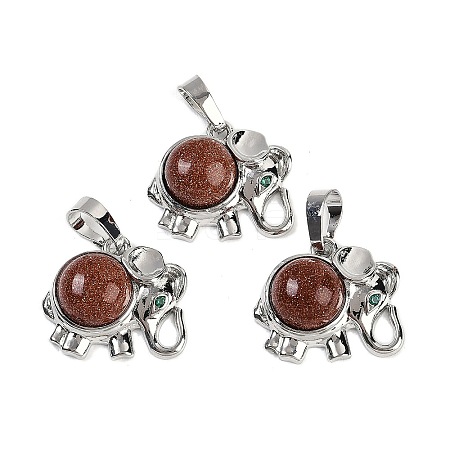 Synthetic Goldstone Pendants G-I374-A-P08-1