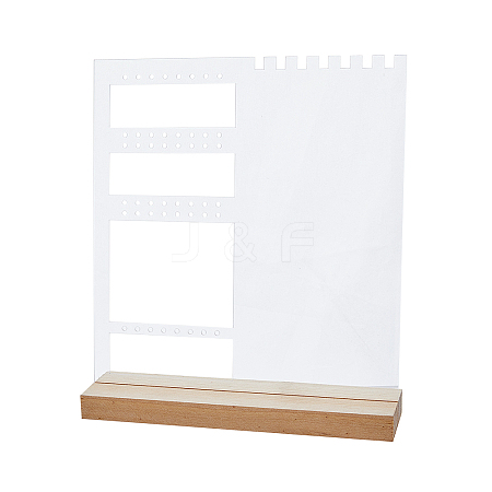 Vertical Transparent Acrylic Jewelry Display Stands ODIS-WH0025-110-1