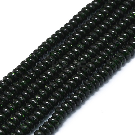 Synthetic Green Goldstone Beads Strands G-K245-B11-01-1