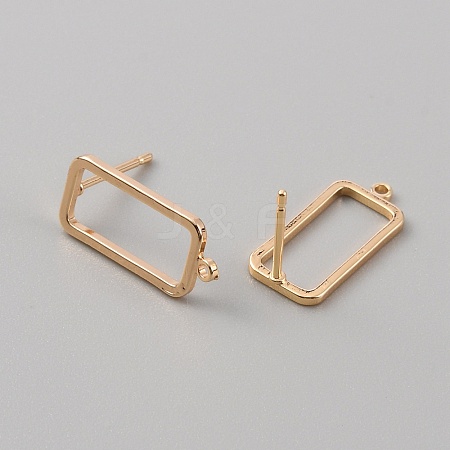 Brass Stud Earring Finding KK-WH0062-42G-1