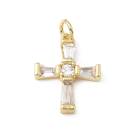 Easter Brass Micro Pave Clear Cubic Zirconia Pendants KK-E799-05E-G-1