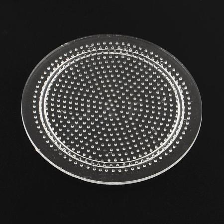 Flat Round Pegboards for 3x2.5mm Mini Fuse Beads DIY-Q009-06-1