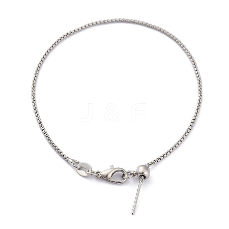 Rack Plating Brass Snake Chain Adjustable Slider Bracelets Making for Women BJEW-G735-11G-1