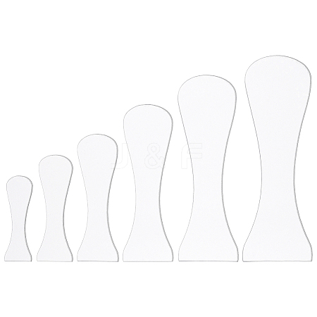 6Pcs 6 Styles Acrylic Clay Wedging Board DIY-FG0008-19-1