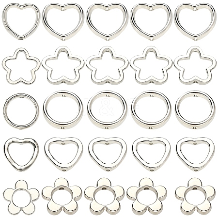 100Pcs CCB Plastic Bead Frame CCB-YW0001-64P-1