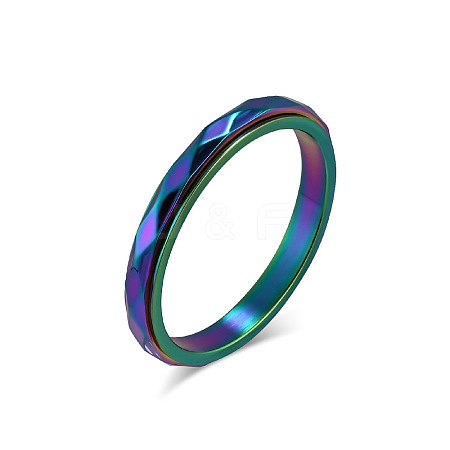 304 Stainless Steel Rotating Finger Rings FS-WGA316C-15-1