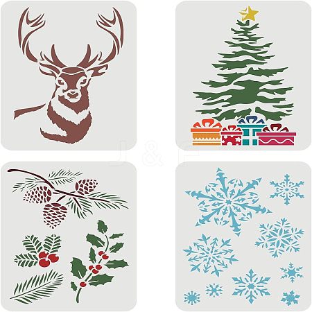 PET Hollow out Drawing Painting Stencils Sets for Kids Teen Boys Girls DIY-WH0172-751-1