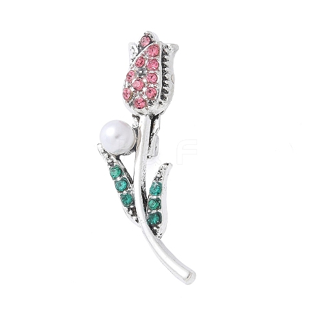 Alloy Rhinestone Brooches JEWB-H028-03AS-01-1