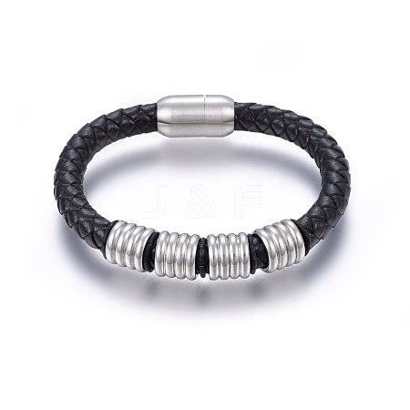 Leather Cord Bracelets BJEW-G603-07P-1